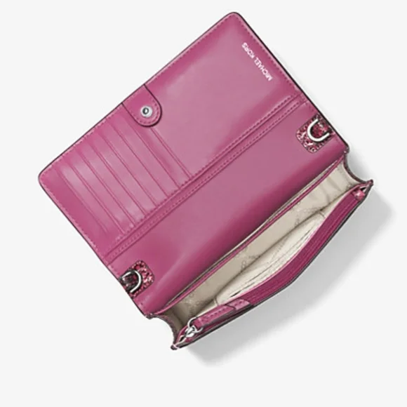 Michael Kors Jet Set Leather Smartphone Crossbody Bag - Picture 3 of 4